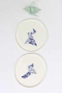 assiettes porcelaine decor oiseaux origami (1)