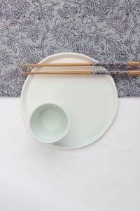 ensemble bicolore en porcelaine