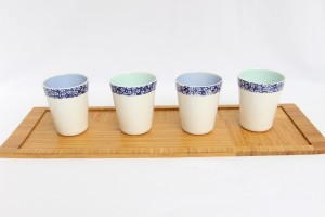 tasses liberty bleues porcelaine